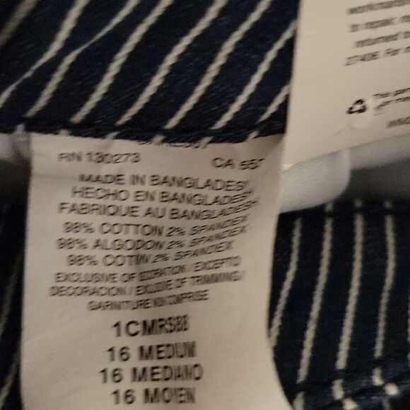 Women's Lee Railroad Stripe Midrise Shorts 16M NWT - Picture 7 of 7